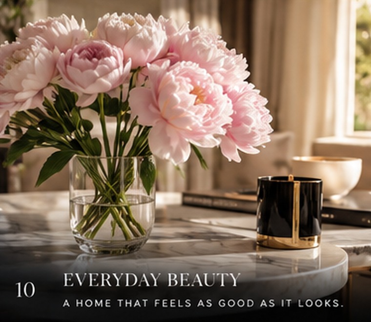 Flowers and an intimate lifestyle detail